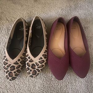 A New Day Women's Leopard and Burgundy Loafers